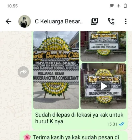 Pengiriman Papan Bunga Duka Aeon Bsd